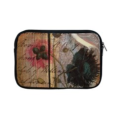 Vintage Bird Poppy Flower Botanical Art Apple Ipad Mini Zipper Case by chicelegantboutique