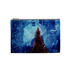 Elegant Winter Snow Flakes Gate Of Victory Paris France Cosmetic Bag (medium) by chicelegantboutique