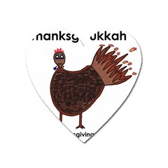 Turkey Magnet (heart) by Thanksgivukkah