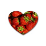 Strawberry  Drink Coasters 4 Pack (Heart)  Front