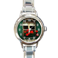 Window Round Italian Charm Watch by Siebenhuehner