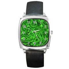 Modern Art Square Leather Watch by Siebenhuehner