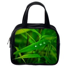 Bamboo Leaf With Drops Classic Handbag (one Side) by Siebenhuehner