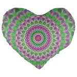 Mandala 19  Premium Heart Shape Cushion Front