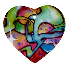 Graffity Heart Ornament (two Sides) by Siebenhuehner