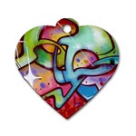 Graffity Dog Tag Heart (Two Sided) Back