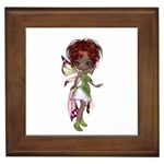 Fairy magic faerie in a dress Framed Ceramic Tile Front