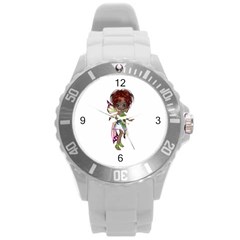 Fairy Magic Faerie In A Dress Plastic Sport Watch (large) by goldenjackal