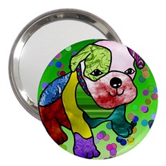 Pug 3  Handbag Mirror by Siebenhuehner