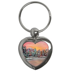  jane s Winter Sunset   By Ave Hurley Of Artrevu   Key Chain (heart) by ArtRave2