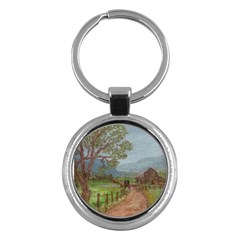  amish Buggy Going Home  By Ave Hurley Of Artrevu   Key Chain (round) by ArtRave2