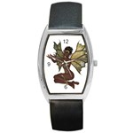 Faerie Nymph Fairy with outreaching hands Tonneau Leather Watch Front