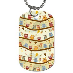 Autumn Owls Dog Tag (one Sided) by Ancello