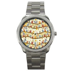 Autumn Owls Sport Metal Watch by Ancello