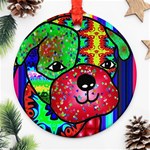 Pug Round Ornament Front