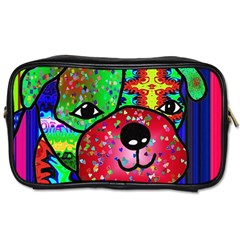 Pug Travel Toiletry Bag (one Side) by Siebenhuehner