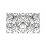 Drawing Floral Doodle 1 Sticker 10 Pack (Rectangle) Front