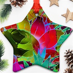 Floral Abstract 1 Star Ornament by MedusArt