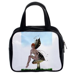 Fairy Sitting On A Mushroom Classic Handbag (two Sides) by goldenjackal