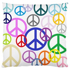 Peace Sign Collage Png Large Cushion Case (two Sided)  by StuffOrSomething