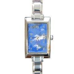 Abstract Clouds Rectangular Italian Charm Watch by StuffOrSomething