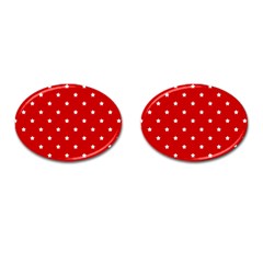 White Stars On Red Cufflinks (oval) by StuffOrSomething