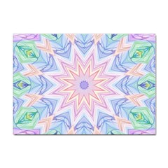 Soft Rainbow Star Mandala A4 Sticker 10 Pack by Zandiepants