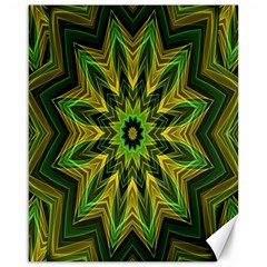 Woven Jungle Leaves Mandala Canvas 16  X 20  (unframed) by Zandiepants