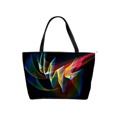 Northern Lights, Abstract Rainbow Aurora Large Shoulder Bag by DianeClancy