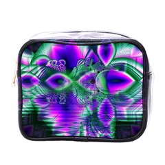 Evening Crystal Primrose, Abstract Night Flowers Mini Travel Toiletry Bag (one Side) by DianeClancy