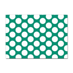 Emerald Green Polkadot A4 Sticker 10 Pack by Zandiepants