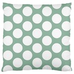 Jade Green Polkadot Large Cushion Case (Single Sided)  Front