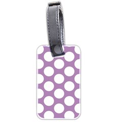 Lilac Polkadot Luggage Tag (two Sides) by Zandiepants