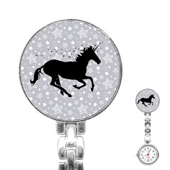 Unicorn On Starry Background Stainless Steel Nurses Watch by StuffOrSomething