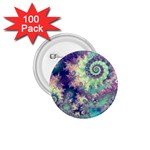 Violet Teal Sea Shells, Abstract Underwater Forest 1.75  Button (100 pack)  Front