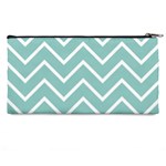 Blue And White Chevron Pencil Case Back