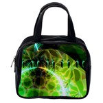 Dawn Of Time, Abstract Lime & Gold Emerge Classic Handbag (One Side) Front