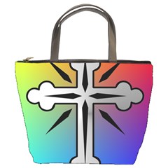 Cross Bucket Handbag by Siebenhuehner