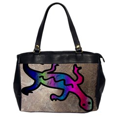 Lizard Oversize Office Handbag (one Side) by Siebenhuehner