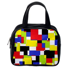 Mod Geometric Classic Handbag (one Side) by StuffOrSomething