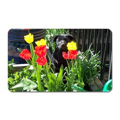 Black Gsd Pup Magnet (rectangular) by StuffOrSomething