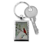 Sweet Red Cardinal Key Chain (Rectangle) Front