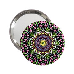 Psychedelic Leaves Mandala Handbag Mirror (2 25 ) by Zandiepants