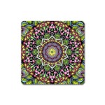 Psychedelic Leaves Mandala Magnet (Square) Front