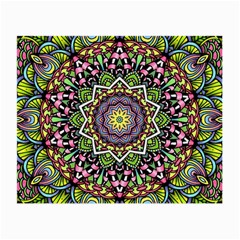 Psychedelic Leaves Mandala Glasses Cloth (small) by Zandiepants