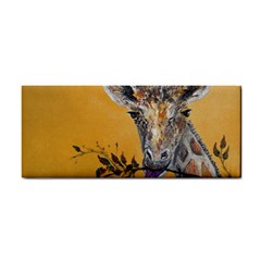 Giraffe Treat Hand Towel by rokinronda