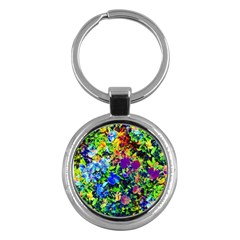 The Neon Garden Key Chain (round) by rokinronda