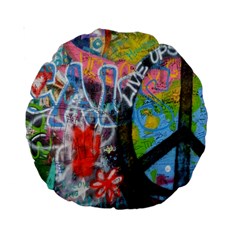 Prague Graffiti 15  Premium Round Cushion  by StuffOrSomething