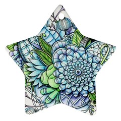 Peaceful Flower Garden 2 Star Ornament by Zandiepants