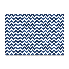 Dark Blue And White Zigzag A4 Sticker 10 Pack by Zandiepants